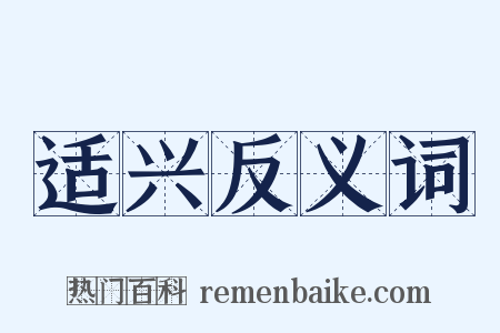 适兴反义词是什么意思的图片